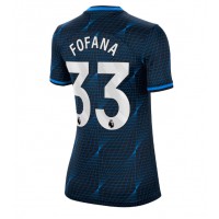 Fotballdrakt Dame Chelsea Wesley Fofana #33 Bortedrakt 2023-24 Kortermet